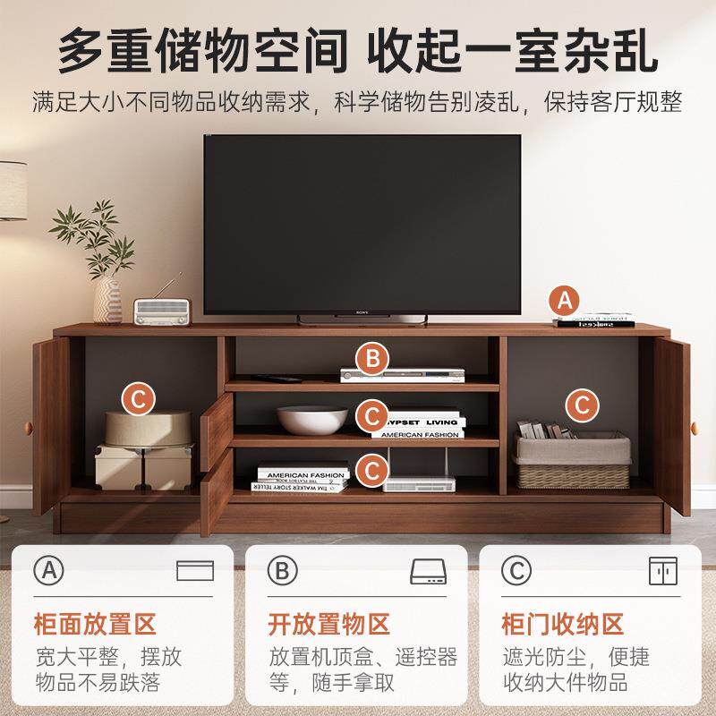 电视柜厅家DSG0039用极简卧室小户客型落收视纳储物斗地柜一体加