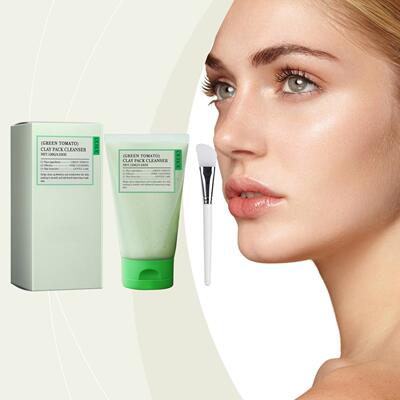 OUHOE Green Tomato Facial Cleanser gently cleanses the face,