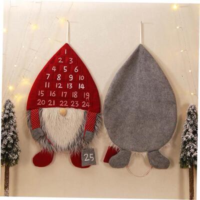 Plush Faceless Santa Advent Calendar Christmas Tree Wall
