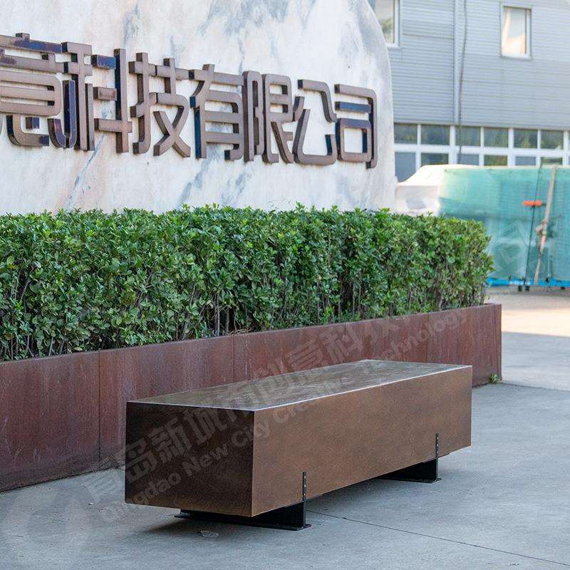 公园椅户外休闲防腐木座凳公共座椅园林庭院长凳铁艺坐凳厂家