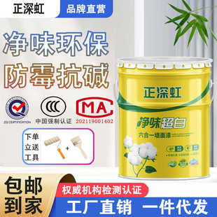 白色内墙乳胶漆室内清新净味防霉环保水性墙面漆家用自刷墙漆批发