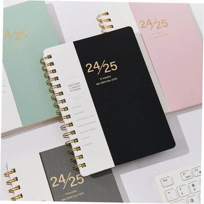 24年8月-25年12月english monthly weekly daily planner日程本a5