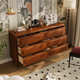 美式 斗柜实木复古储物柜中古风斗柜玄关抽屉柜收纳边柜卧室电视柜