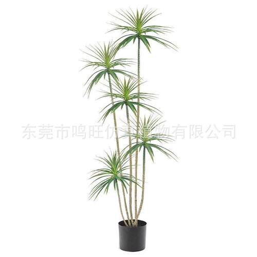 轻奢客厅仿真绿植龙血树龙舌兰假树植物盆栽室内装饰落地盆景摆件