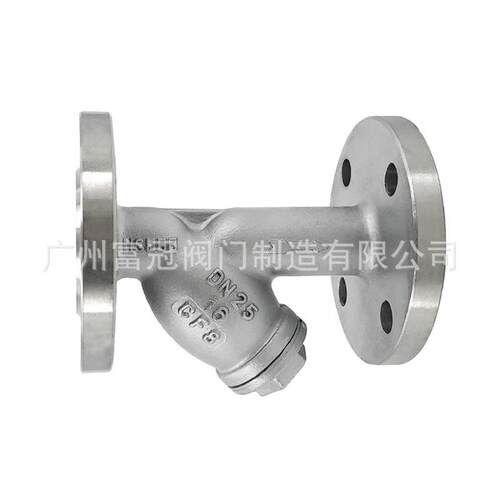GL41J-16P不锈钢衬胶Y型过滤器 防腐排污过滤器 耐酸碱法兰过滤器