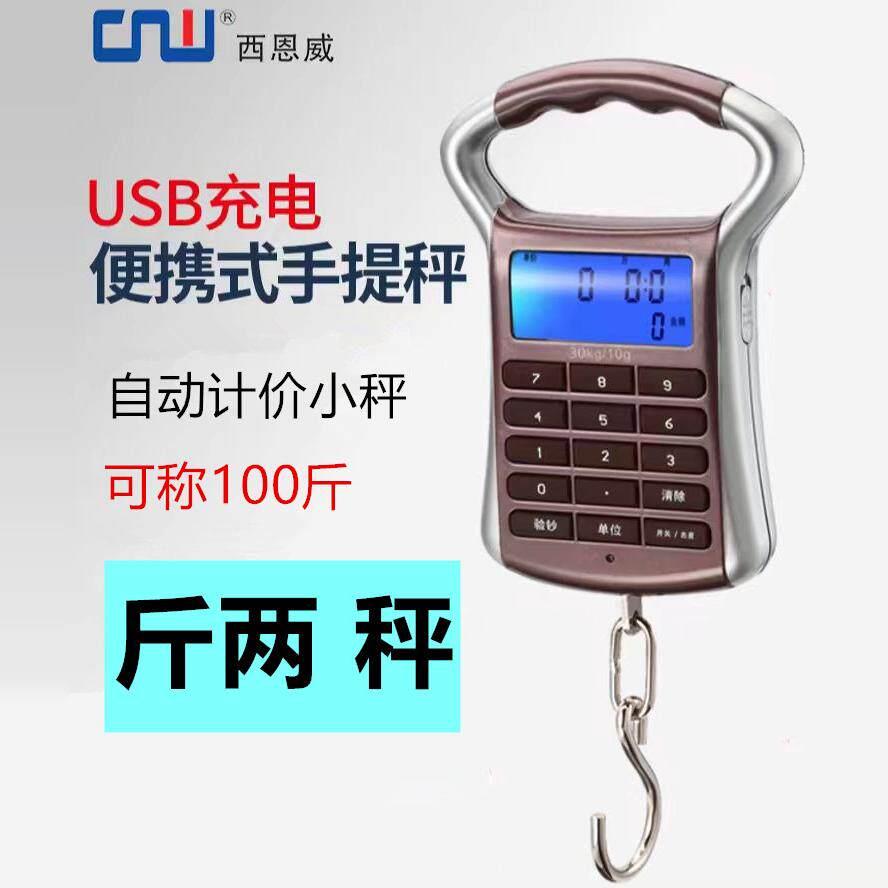 充电手提秤充电计价秤精准电子秤快递称迷弥弹簧钩称家用买 卖菜