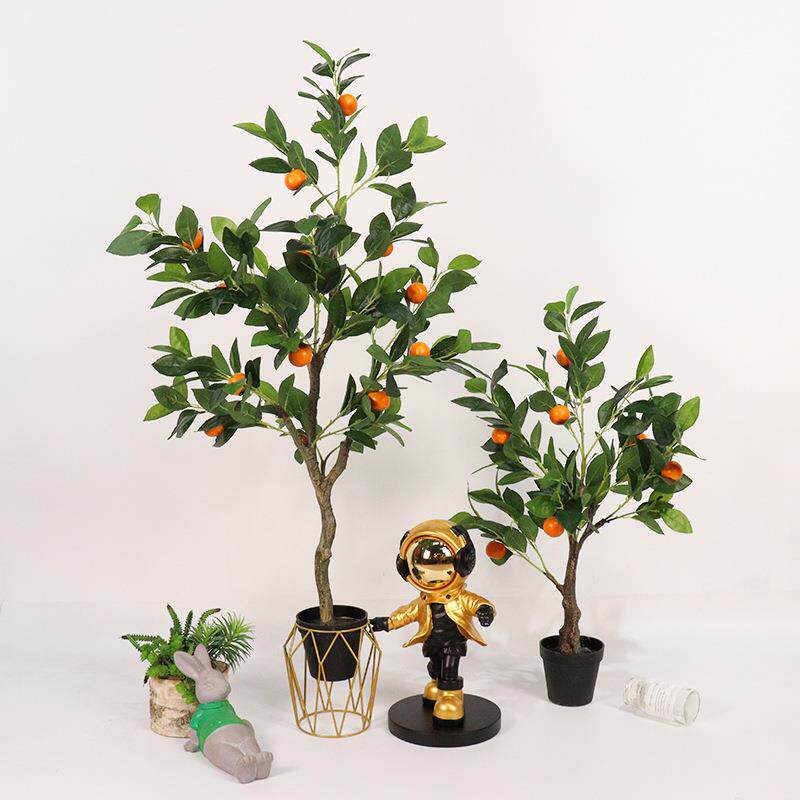 仿真植物果树桔子树盆栽假绿植造景盆栽假树居家客厅落地装饰盆景