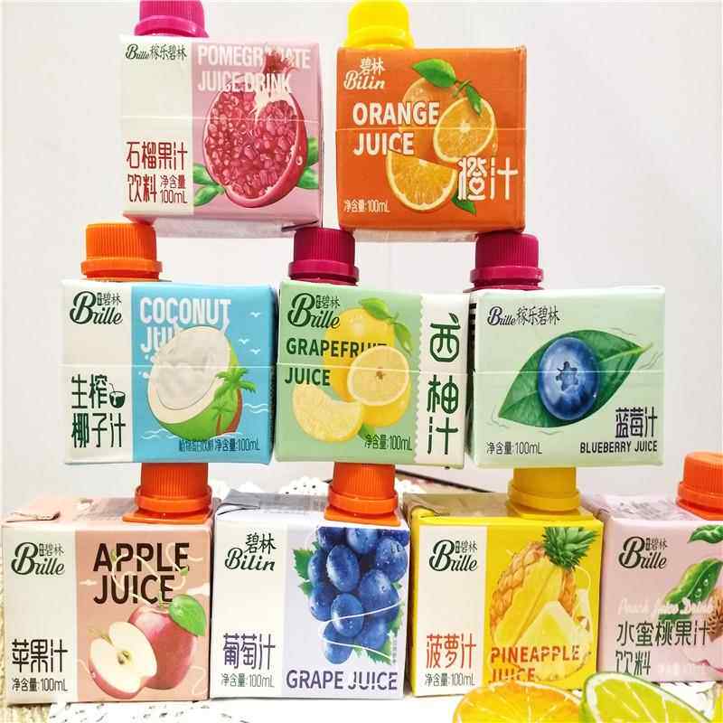 碧林果汁mini装葡萄汁苹果橙汁蓝莓石榴西柚小青柠西梅汁100ML
