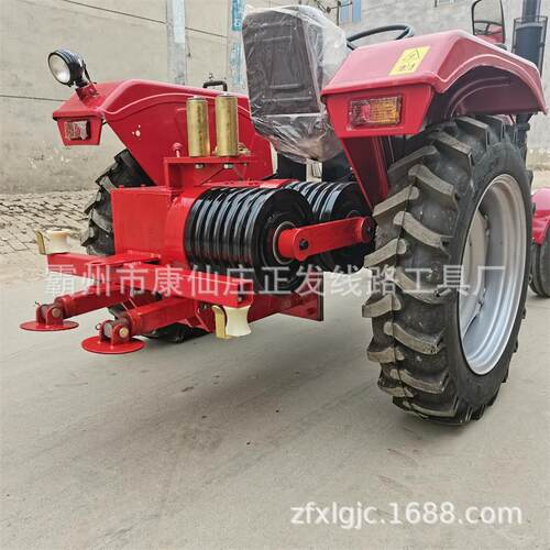 拖拉机绞磨中冀长信敷设拽电缆导线施工用牵引机