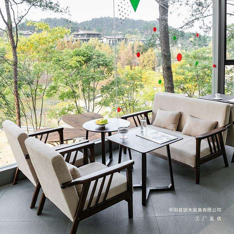 酒吧咖啡厅桌椅组合奶茶店书吧西餐厅休闲卡座清吧洽谈室商用沙发