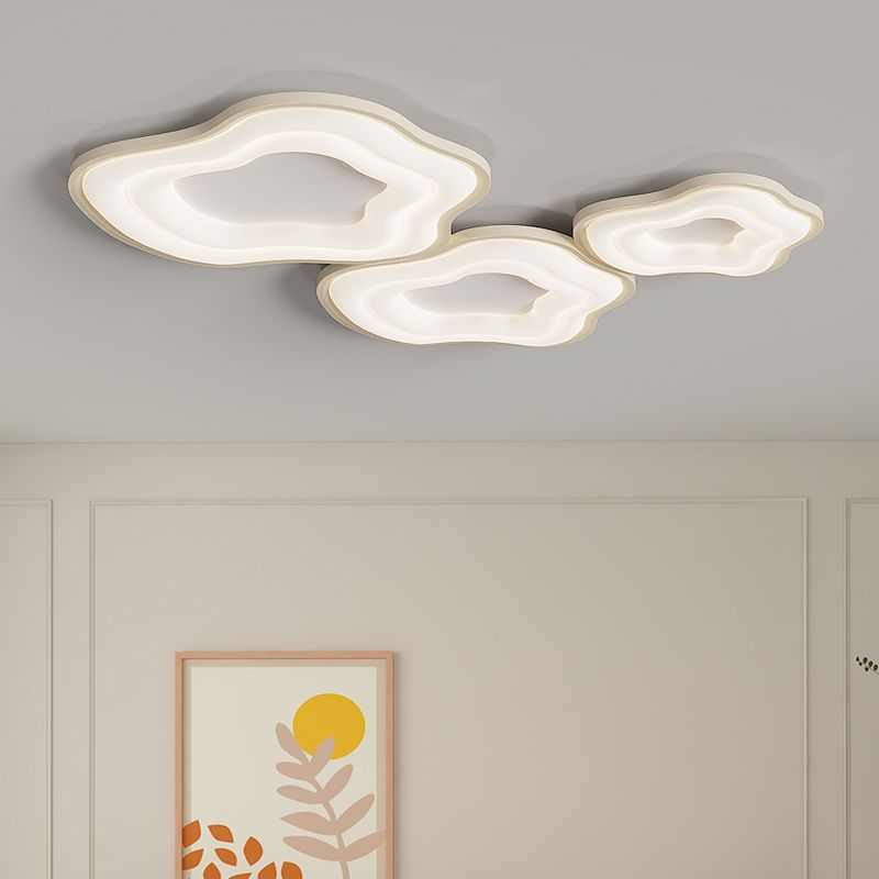 客厅吸顶灯网红云朵灯奶油风温馨卧室灯北欧现代简约大气大厅主灯