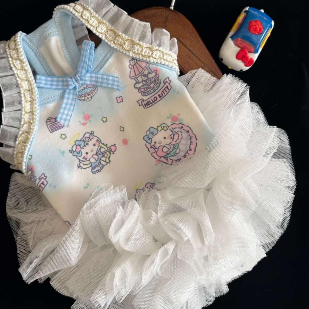新款奶狗奶猫吊带裙子夏季薄款超小茶杯犬幼犬宠物衣服