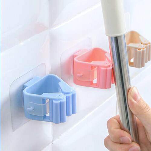 Pulley Mop Clip, Traceless Strong Adhesive Hook, Creative Mo