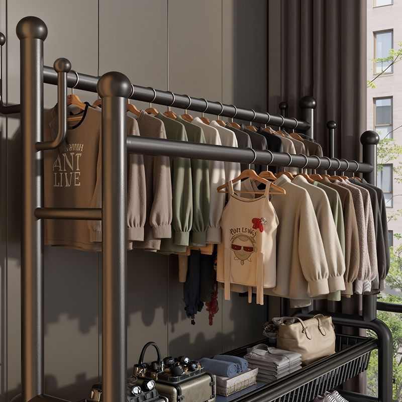 衣帽架架晾衣架架移动家用收纳立式可置物多功能落地多层卧室挂衣