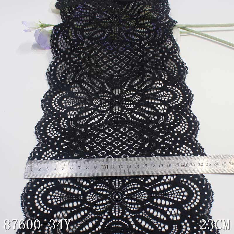 唐隆精品款胚布复古花纹图案质感弹力花边 23cm服装蕾丝花边辅料