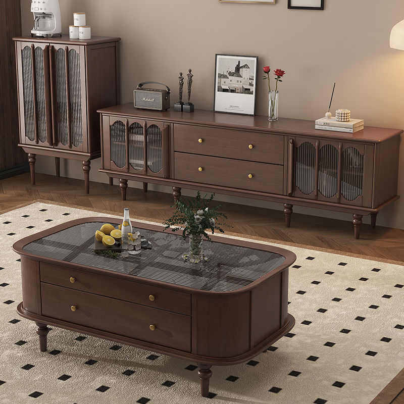 美式餐边柜置物实木高边柜复古黑色高级感客厅酒柜书柜储物柜,住宅家具,餐边柜,淘宝优惠券,粉丝福利购,淘宝优惠卷