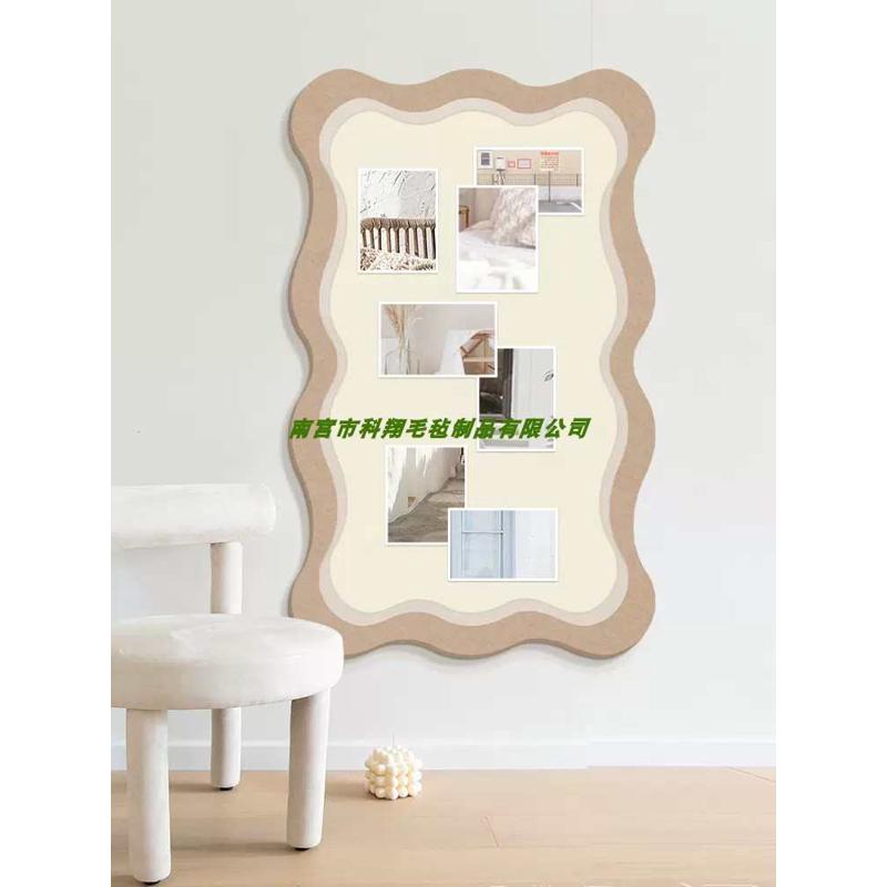 照片墙面装饰软木板毛毡墙贴ins背景墙板留言板挂墙卧室玄关客厅