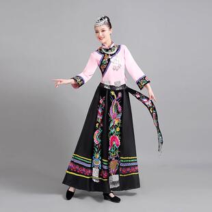 成人女士56个民族拉祜族舞台表演服装少数民族舞蹈服合唱演出服新