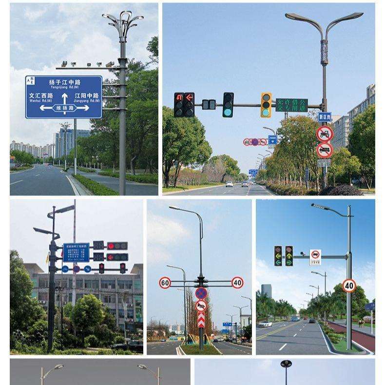 组合交通标志牌杆指示牌高速公路标牌反光警示路名牌标识安全牌杆