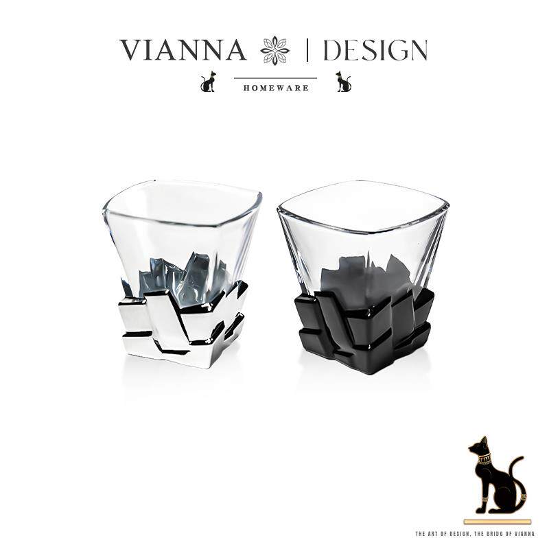VIANNA丨冰块·Fr玻璃杯高档威士忌酒杯家用咖啡杯耐热个性水杯子