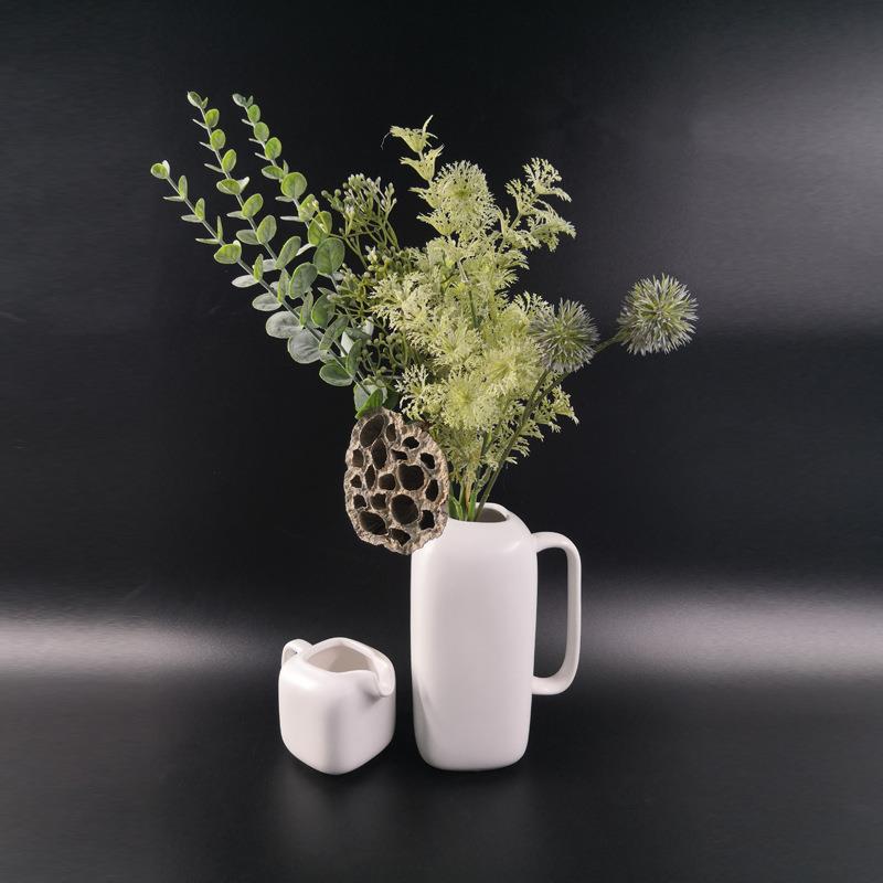 厂家直销北欧简约现代陶瓷水壶花瓶干花绿植花器设计师样板房摆件