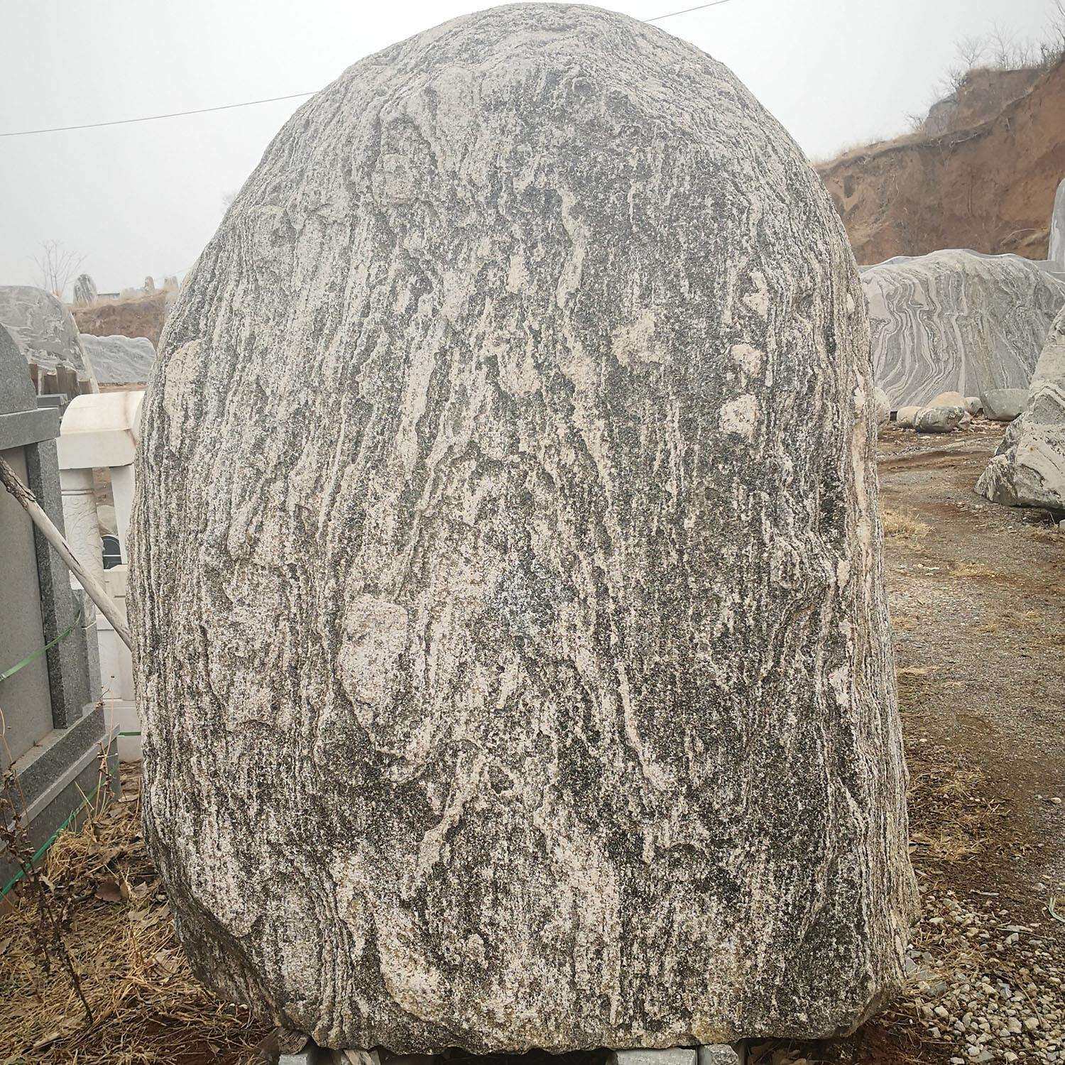 天然风景石雪浪石景观石公司门口大型门牌石景区入口晚霞红村标石