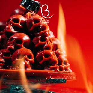 温和融液不伤皮肤骷髅红低温蜡烛情调暗黑香薰蜡烛30度纯手工蜡烛