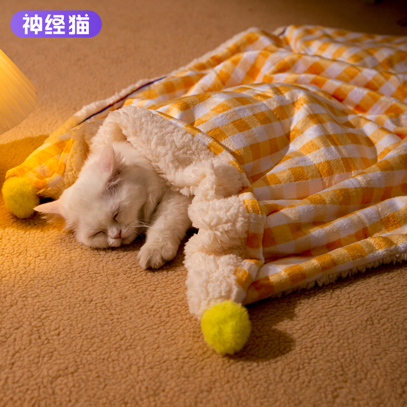猫毯子猫咪毛毯四季通用睡觉用狗狗睡垫长毛猫垫子用宠物被子地垫