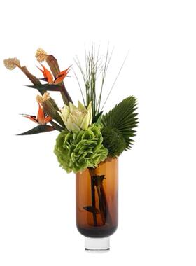 现代高档琉璃玻璃花瓶花艺轻奢摆件酒客厅店客房软装饰品