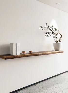 墙墙上置物架架实木一字隔挂DIG墙隔板书架装饰板不规板则展示上