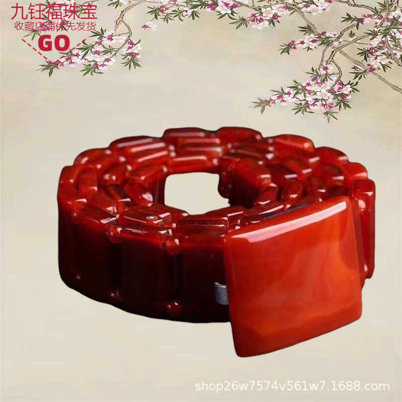 天然玛瑙腰带男玉石腰链女黑玛瑙腰带扣头玉髓复古裤腰带百搭通用,家居饰品,装饰摆件,淘宝优惠券,粉丝福利购,淘宝优惠卷