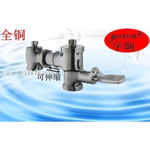 器蹲jm 脚踏延时阀卧式 蹲坑铜 冲水大便便器 脚踩by阀冲洗