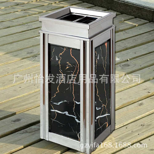 仿电梯ktv大堂烟灰不锈钢烟灰缸大理石带 桶垃圾桶酒店口垃圾桶
