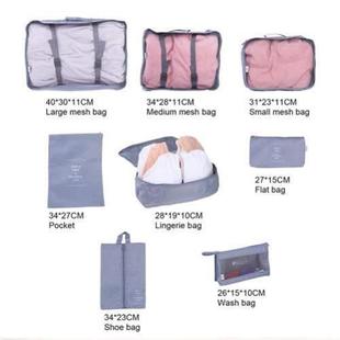Set Travel Organizer Bags pieces Storage Suitcase