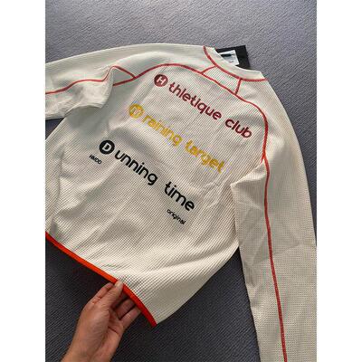 Ander Jurnal 哈苏线撞色拼接华夫格T恤男户外运动健身长袖上衣男