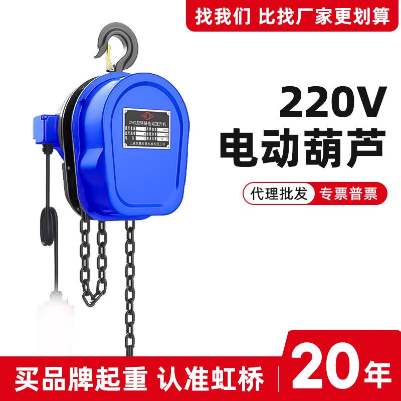 电动葫芦DHS型倒链葫芦2T3T5吨3M家用220V环链起重提升机