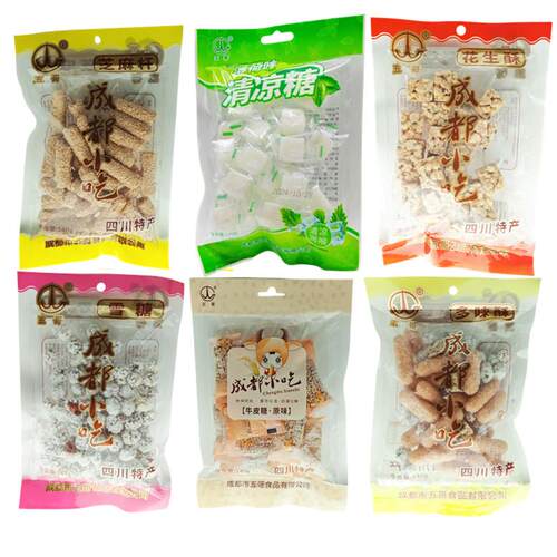 五哥成都小吃牛皮糖140g*5袋花生酥杂糖雪糖芝麻杆多味酥四川特产