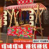 移动可折叠展示架市集夜市摆摊桌花车促销 展示台地摊车集市摊位架