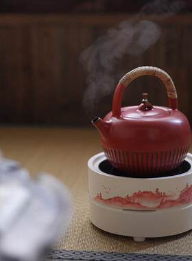 新款直销梵山堂苏打釉电陶炉煮茶器小型家用陶壶玻璃壶静音茶炉烧