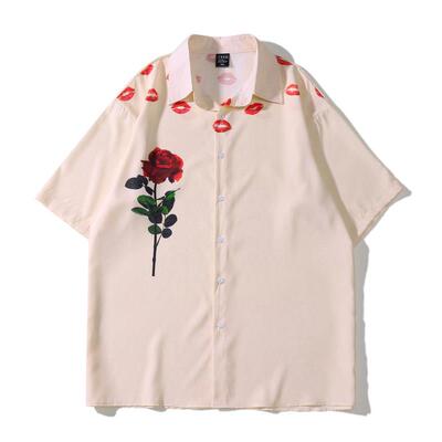 Vintage Rose Flowers Hawaiian Shirt Men
