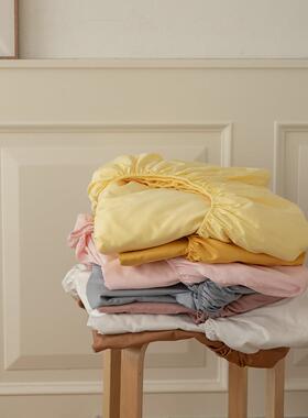 秋冬80s全n棉加厚单磨毛件床笠iQRs简约风纯色00纯棉床套单1品