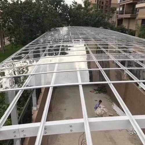 新款直销PC耐力板阳光板透明湖蓝塑料板雨棚屋顶阳台挡雨全遮阳板