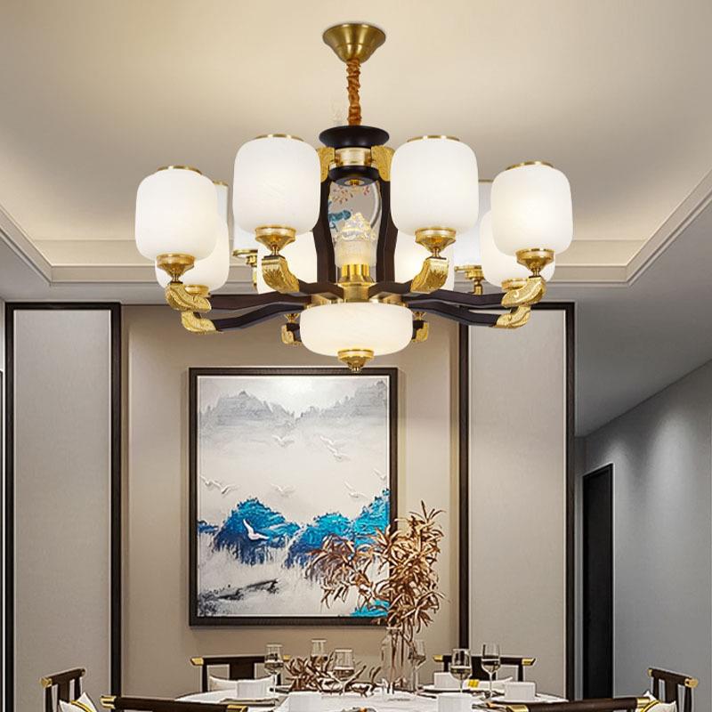 复中式胡桃木客厅吊灯奢华气式楼738别墅楼梯跃层大中空大厅新灯