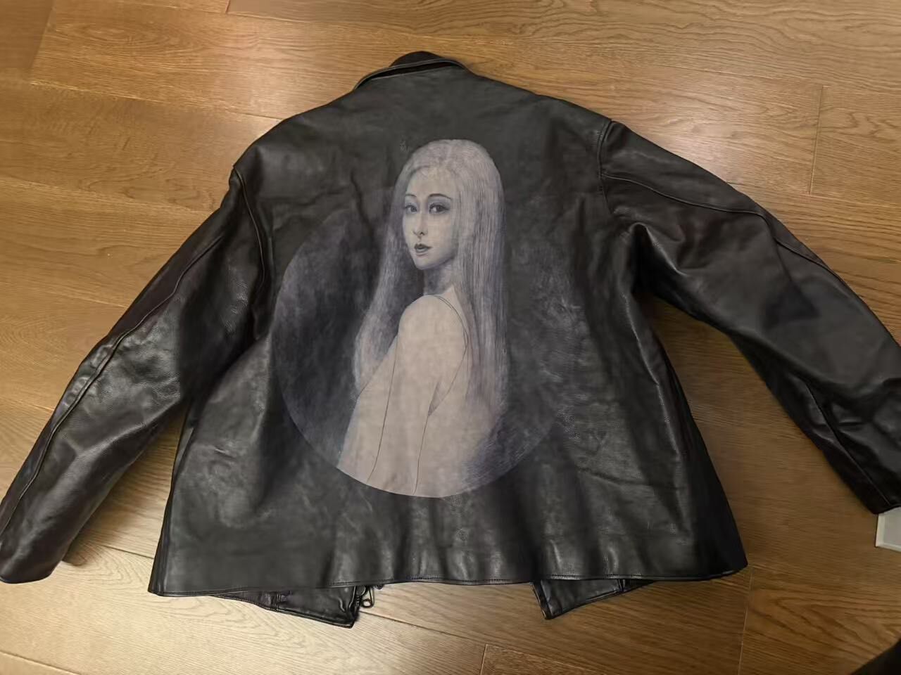 Yohji Yamamoto Black Leather Jacket — front