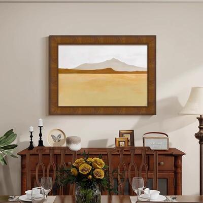 《山景SN060724》法式古厅装客饰画中古风小众高风景餐厅挂画级感