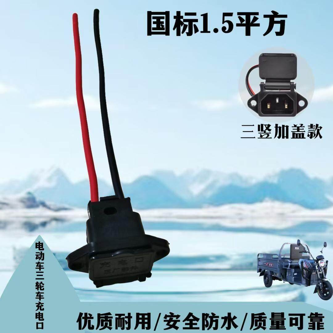电动车充电座两轮电动车充电口三轮车充电口三竖款,电动车/配件/交通工具,电动车线类,淘宝优惠券,粉丝福利购,淘宝优惠卷