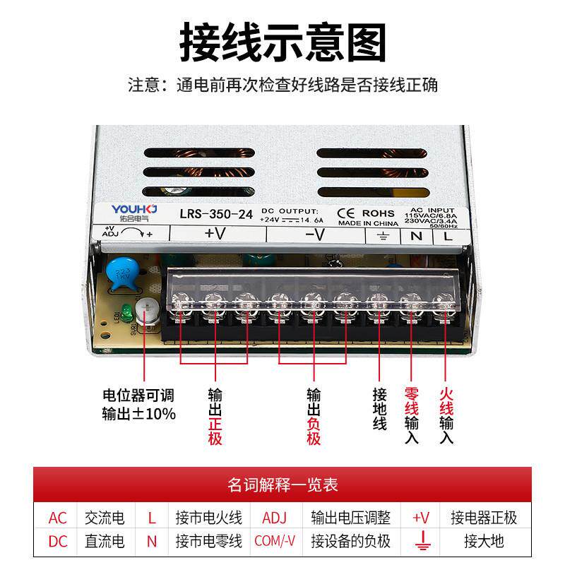 24V4.1A直流DC100W开关电源3D打印机电源变压器源头工厂