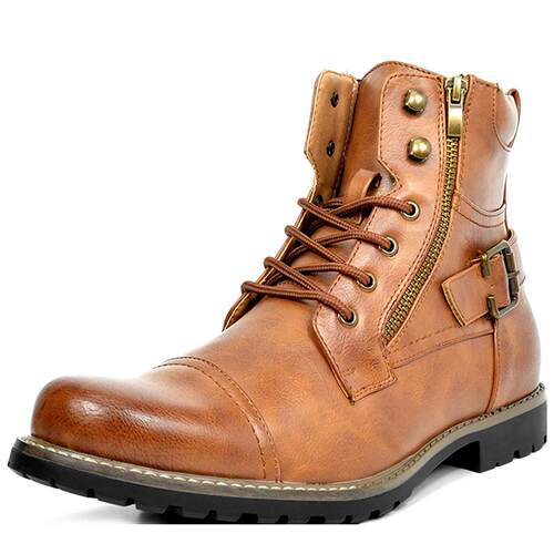Metal double zipper motorcycle men boots shoes机车拉炼男靴鞋