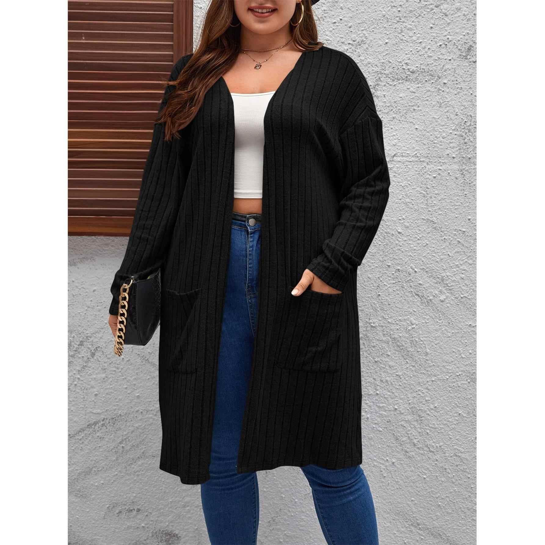 women for jacket sweater cardigan sleeve long casual size
