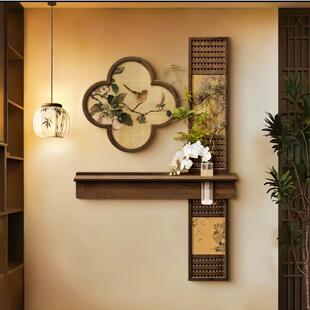 新小中式宋式东方美学玄入户关隔断屏灯具风吊灯室茶禅意复古氛围